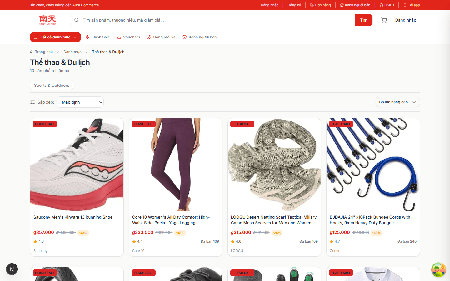 Category listing & filters