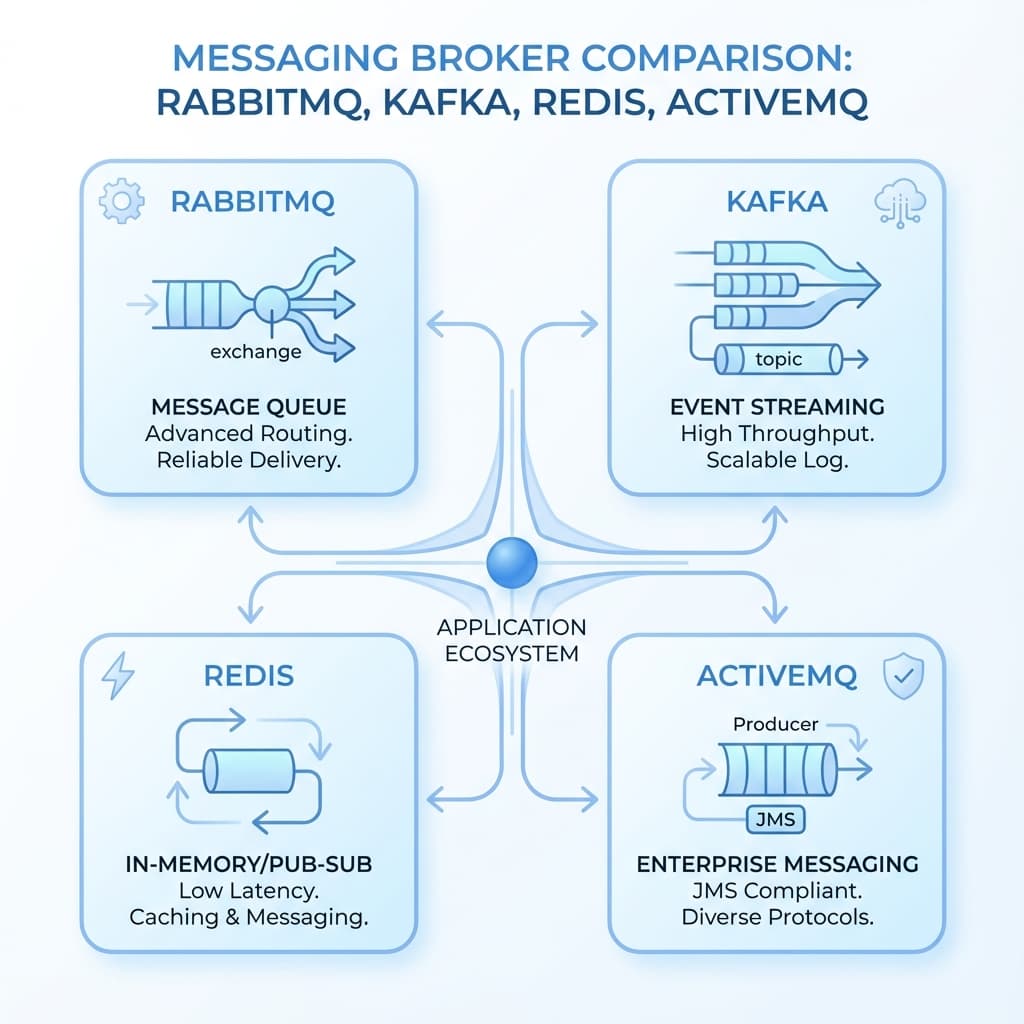 RabbitMQ vs Kafka vs Redis